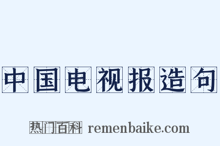 中国电视报造句是什么意思的图片